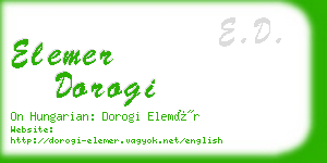 elemer dorogi business card